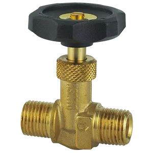 BSPT EQUAL MALE BRASS NEEDLE VALVE