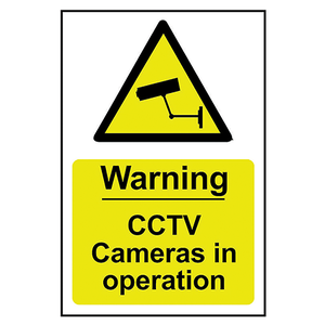 WARNING CCTV CAMERAS IN OPERAT IONPVC(200 X 300MM)