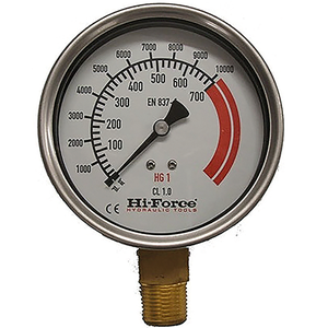 100mm diameter Pressure Gauge (0-700 Bar, 0-10,000p.s.i.)