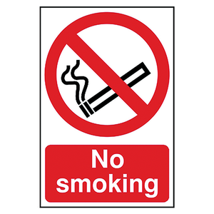 NO SMOKING - PVC (200 X 300MM)