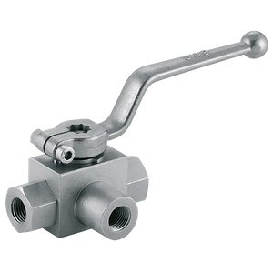 BSP Parallel Female Ball Valve 3 Way L Ported